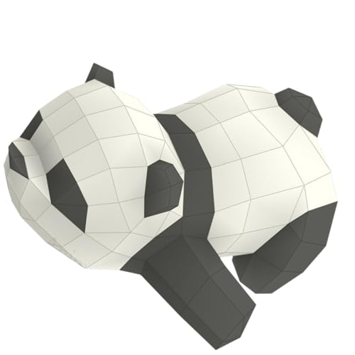 NUOBESTY 3d-stereoskopischer Panda Aus Papier Handgeformt Geometrisches Origami-ornament Spielzeug Montagespaß Für Festivals von NUOBESTY