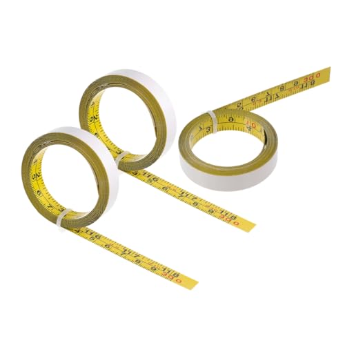 NUOBESTY 3rolle Stahlklebebandmaß Mit Selbstklebender Rückseite Messaufkleber-lineal Klebemaßband Für Holzbearbeitung Inklusive Metrischer Und Imperialer Einheiten Für Zeichentische NUOBESTY 3rolle Stahlklebebandmaß Mit Selbstklebender Rückseite Messaufkleber-lineal Klebemaßband Für Holzbearbeitung Inklusive Metrischer Und Imperialer Einheiten Für Zeichentische von NUOBESTY