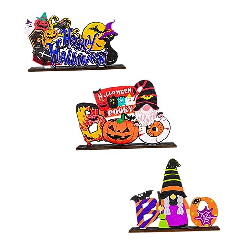 NUOBESTY Halloween-Party-tischdekoration 3-teiliges Wiederverwendbares Holzschild-mittelstück-Set NUOBESTY Halloween-Party-tischdekoration 3-teiliges Wiederverwendbares Holzschild-mittelstück-Set von NUOBESTY