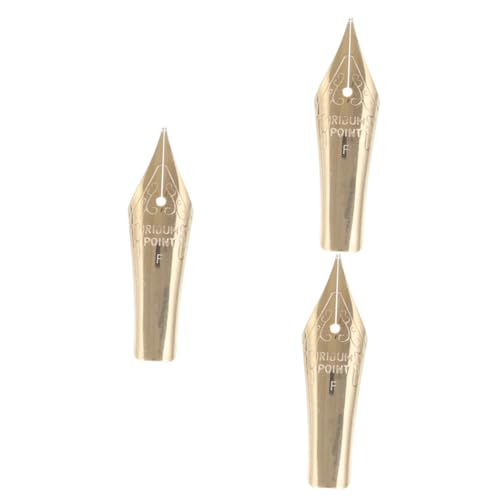 NUOBESTY 3st Stiftzubehör Ersatzspitzen Für Stifte Federn Für Stift Stiftspitzen-werkzeug Füllfederhalter Mit Flexiblen Spitzen Kalligraphie-stiftspitzen Ersatzstiftspitzen Metall Golden von NUOBESTY