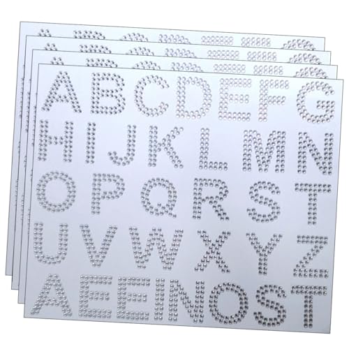 NUOBESTY 4 Blätter Brief Diamond Aufkleber Sammelalbum Glitzer Diamantdekorationen Edelstein-Aufkleber Strassbriefe Strassbuchstaben aufbügeln Strass-Buchstaben zum Aufbügeln Acryl Weiß NUOBESTY 4 Blätter Brief Diamond Aufkleber Sammelalbum Glitzer Diamantdekorationen Edelstein-Aufkleber Strassbriefe Strassbuchstaben aufbügeln Strass-Buchstaben zum Aufbügeln Acryl Weiß von NUOBESTY