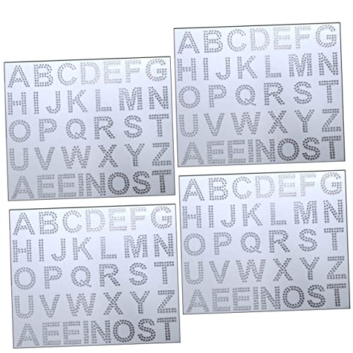 NUOBESTY 4 Blätter Brief Diamond Aufkleber Zarte Strassbuchstaben Strassbriefe Glitzer Diamantdekorationen Funkeln Nähen Edelstein-aufkleber Groß Glitter-alphabet-patches Acryl Weiß NUOBESTY 4 Blätter Brief Diamond Aufkleber Zarte Strassbuchstaben Strassbriefe Glitzer Diamantdekorationen Funkeln Nähen Edelstein-aufkleber Groß Glitter-alphabet-patches Acryl Weiß von NUOBESTY