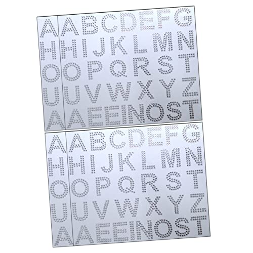NUOBESTY 4 Blätter Klarer Alphabet Aufkleber Teiliges mit Glitzer Rhinestone Selbstklebend für DIY Bastelprojekte für Kleidung Taschen Hüte und Dekorationen NUOBESTY 4 Blätter Klarer Alphabet Aufkleber Teiliges mit Glitzer Rhinestone Selbstklebend für DIY Bastelprojekte für Kleidung Taschen Hüte und Dekorationen von NUOBESTY