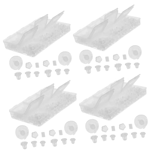 NUOBESTY 4 Boxen Silikon Ohrring Stopper Transparente Ohrstecker Rückseiten für Ohrringe Hypoallergene Einfach zu Handhabende Ohrstecker Teiliges für Diy Schmuckherstellung von NUOBESTY