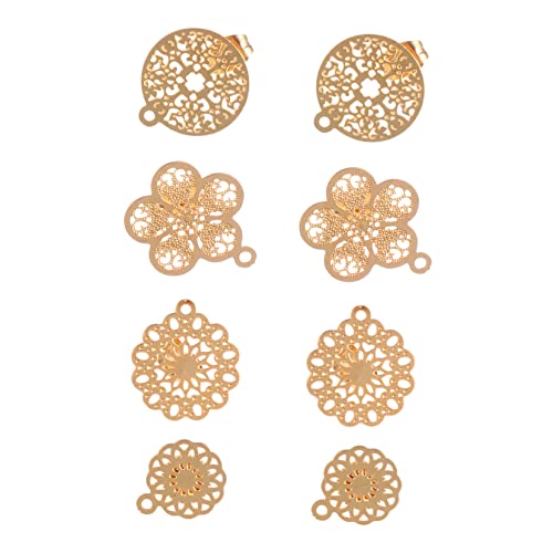 NUOBESTY 4 Paare Ohrring Backs Diy Pendants Gold Zufällige Stilvariationen für Schmuckherstellung Langlebig und Perfektes Zubehör für Kreative Ohrringe von NUOBESTY