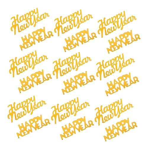 NUOBESTY 4er-pack Goldenes Neujahrs-konfetti Festliche Dekoration Für Weihnachten Büro Bar Und Party-dekorationen von NUOBESTY