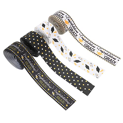 NUOBESTY 4 Rollen Blumenstraußverpackungsbänder Gegenwärtig Band zum Verpacken Abschluss rosa Schleife schwarzes Band Partyzubehör Graduierungs-Handwerksbänder Polyester NUOBESTY 4 Rollen Blumenstraußverpackungsbänder Gegenwärtig Band zum Verpacken Abschluss rosa Schleife schwarzes Band Partyzubehör Graduierungs-Handwerksbänder Polyester von NUOBESTY