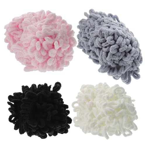 NUOBESTY 4 Rollen Handstrickgarn Professionelles Garn für Diy Decken und Accessoires pro Rolle Prinzessinnenpink Hellgrau und Schwarz für Pullover Schals und Mehr NUOBESTY 4 Rollen Handstrickgarn Professionelles Garn für Diy Decken und Accessoires pro Rolle Prinzessinnenpink Hellgrau und Schwarz für Pullover Schals und Mehr von NUOBESTY
