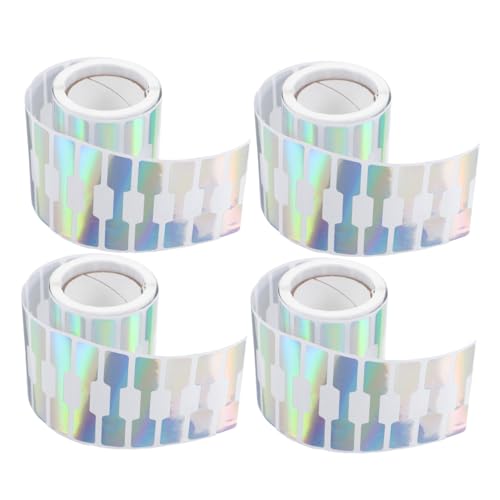 NUOBESTY 4 Rollen Schmuck Preisschilder Selbstklebend Kraftpapier Preisetiketten zum Beschriften Wasserfeste Schmuckanhänger Aufkleber für Ringe Halsketten Armbänder im Einzelhandel von NUOBESTY