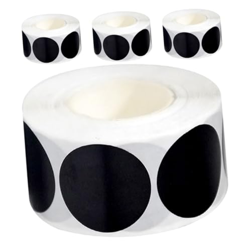 NUOBESTY 4 Rollen Schwarze Runde Aufkleber Blanko Selbstklebende Etiketten für Gewürzgläser Büro Klassenzimmer zur Individuellen Kennzeichnung und Organisation NUOBESTY 4 Rollen Schwarze Runde Aufkleber Blanko Selbstklebende Etiketten für Gewürzgläser Büro Klassenzimmer zur Individuellen Kennzeichnung und Organisation von NUOBESTY