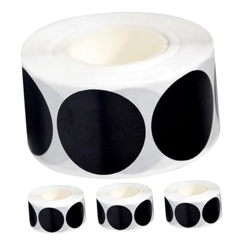NUOBESTY 4 Rollen Schwarze Runde Aufkleber Selbstklebend Blanko Etiketten Für Büro Klassenzimmer Küche Gewürzgläser Organisieren NUOBESTY 4 Rollen Schwarze Runde Aufkleber Selbstklebend Blanko Etiketten Für Büro Klassenzimmer Küche Gewürzgläser Organisieren von NUOBESTY