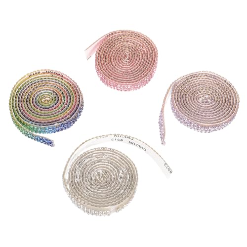 NUOBESTY 4 Rollen Selbstklebendes Strassband mit Reihen Funkelnder Kristall Diamanten Resin Ribbon Sticker für DIY Bastelzubehör zur Dekoration von Hochzeit Party Kleidung und Accessoires NUOBESTY 4 Rollen Selbstklebendes Strassband mit Reihen Funkelnder Kristall Diamanten Resin Ribbon Sticker für DIY Bastelzubehör zur Dekoration von Hochzeit Party Kleidung und Accessoires von NUOBESTY
