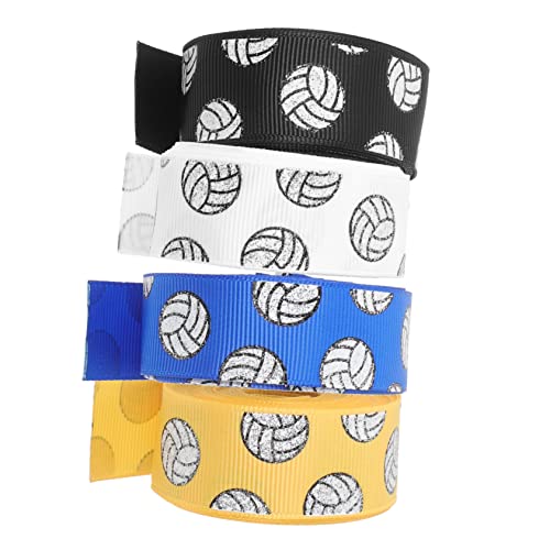 NUOBESTY 4 Rollen Volleyball Geschenkband Dekoratives Geschenkverpackungsband in und Vielseitiges Bastelband für Haarschleifen Party und DIY Dekorationen von NUOBESTY