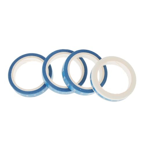 NUOBESTY 4 Rollen Washi Tape Set Dekoratives Klebeband für Planer Scrapbooking und Diy Projekte Vielseitig Einsetzbar für Organisation und Kreative Anwendungen Blaues Design von NUOBESTY