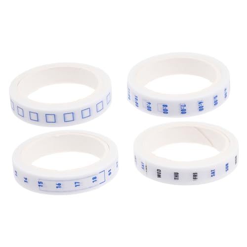 NUOBESTY 4 Rollen Zeit Washi Tape Scrapbooking Zubehör Datumsaufkleber Für Planer Planerzubehör Dekoratives Klebeband Scrapbook Zubehör Journal Klebeband Dekorationsband Weißes von NUOBESTY