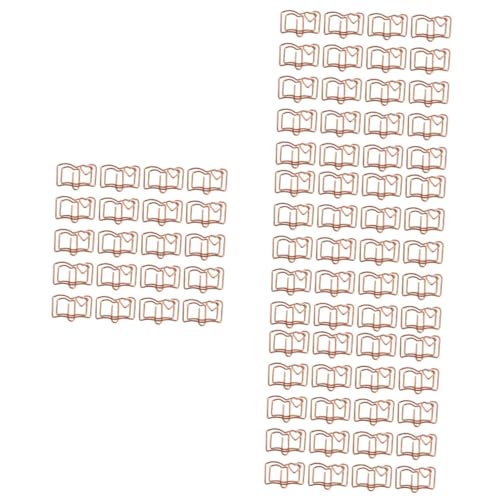 NUOBESTY 4 Sätze Geformte Büroklammer Kabine Süße Büroklammern Lesezeichen Teenager Büroklammern Hinweisclip Büroklammern Bindeklammern Clips Memo-clip Rostfreier Stahl Golden 20 Stück * 4 von NUOBESTY