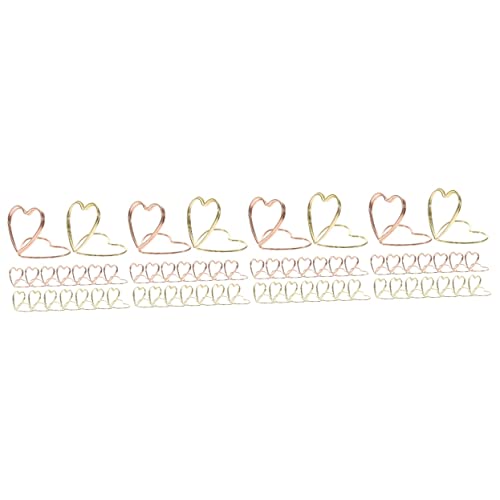 NUOBESTY 4 Sätze Kreative Papierclips Aus Legierung Praktische Büroklammern Für Dokumente Dekorative Bürobedarf Roségold Für Notizen Und Organisation Stück * 4 von NUOBESTY