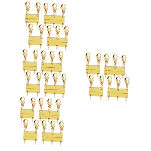NUOBESTY 4 Sätze Magnetische Halskette Mehrlagige Schnalle Goldkette Schichtverschlüsse Schmuckverbinder Schmuckherstellungsset Halskettenverlängerung Goldkettenclip 2 Stücke * 4 von NUOBESTY
