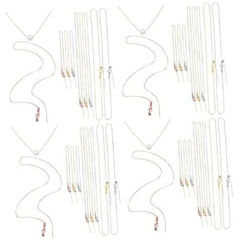 NUOBESTY 4 Sätze Schmuckketten Verlängerungskette Für Armband Herstellung Echtgold Plattierte Armbänder Echte Goldbeschichtung Armband Diy Anhänger Liefert Diy-ketten Kupfer 9 Stücke * 4 von NUOBESTY