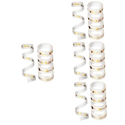 NUOBESTY 4 Sätze Washi Tape Dekoratives Klebeband Mit Bronzing Design Für Scrapbooking Diy Projekte Journaling Und Dekoration Selbstklebend Stark Haftend Vielseitig Einsetzbar 5 Rollen * 4 von NUOBESTY