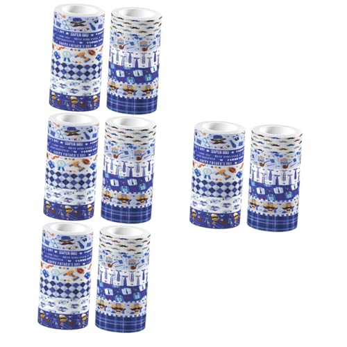 NUOBESTY 4 Sätze Washi Tape Transparentes Klebeband Für Diy Scrapbooking Und Geschenkverpackung Vaterstagsdesign Für Notizbücher Kalender Und Kreative Projekte 12 Rollen * 4 von NUOBESTY