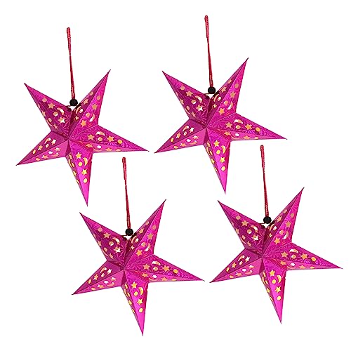 NUOBESTY 4 Sätze Weihnachtliche Fünfzackige Sternlampen LED Pendelleuchten für Festdekoration Weihnachtsbeleuchtung für und Außenbereiche NUOBESTY 4 Sätze Weihnachtliche Fünfzackige Sternlampen LED Pendelleuchten für Festdekoration Weihnachtsbeleuchtung für und Außenbereiche von NUOBESTY