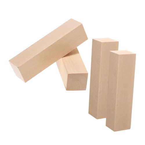NUOBESTY 4 Stück Basswood Schnitzholz Blöcke Unbehandelte Holzbretter zum Schnitzen Basteln DIY Holzblöcke für Anfänger und Experten Kreative Holzschnitzprojekte NUOBESTY 4 Stück Basswood Schnitzholz Blöcke Unbehandelte Holzbretter zum Schnitzen Basteln DIY Holzblöcke für Anfänger und Experten Kreative Holzschnitzprojekte von NUOBESTY