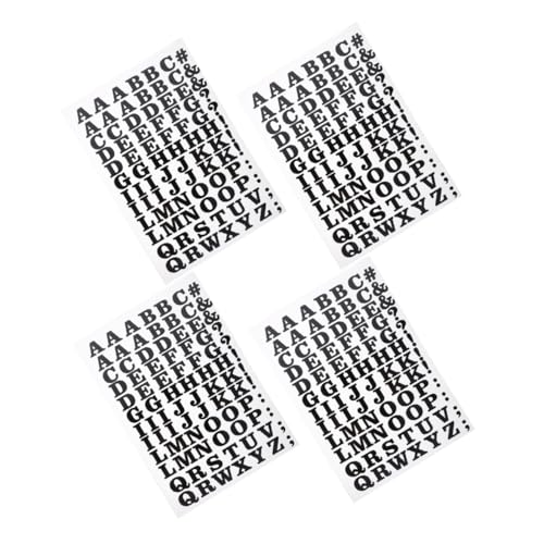 NUOBESTY 4 Stück Bügelbuchstaben und Vinyl für T Shirts Hitzeübertragungsaufkleber für Diy Bekleidungsdekoration für Hüte Rucksäcke und Mehr von NUOBESTY