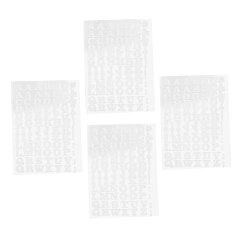 NUOBESTY 4 Stück Eisen Buchstaben und Wärmetransfer Vinyl Aufkleber für Diy T Shirts Taschen und Mehr Vielseitige Stoffapplikationen für Kreative Projekte von NUOBESTY