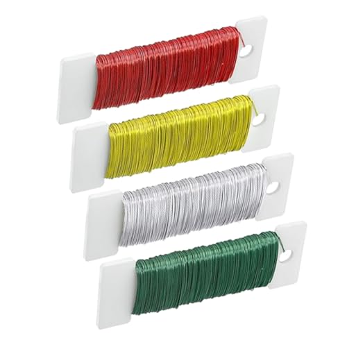NUOBESTY 4 Stück Flexibler Schmuckdraht Teiliges Buntes Metallkabel zum Basteln Schmuckherstellung Floristik und Diy Projekte Biegsamer Draht für Kreative Armbänder und Handgefertigte NUOBESTY 4 Stück Flexibler Schmuckdraht Teiliges Buntes Metallkabel zum Basteln Schmuckherstellung Floristik und Diy Projekte Biegsamer Draht für Kreative Armbänder und Handgefertigte von NUOBESTY