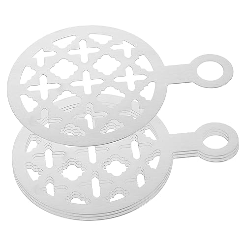 NUOBESTY 4 Stück Kaffee Latte Form Shot Kaffee Gadgets Kaffee Zubehör DIY Vorlagen Latte Art Schablonen Kaffee Schablonen Latte Art Silber Edelstahl von NUOBESTY
