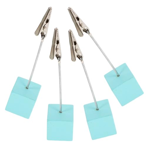 NUOBESTY 4 Stück Memo-ordner Inhaber Der Tischnummer Fotohalter Fotoclips Karteninhaber Halter Für Büroklammern Büroklammer-memo Kartenhalter Platzieren Büroklammern Süß Sky-blue Holz von NUOBESTY