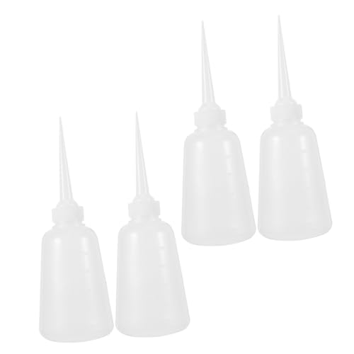 NUOBESTY 4 Stück Nachfüllbare Spritzflasche mit Präziser Spitze für Öl und Farben für Diy Projekte und Industrielle Anwendungen von NUOBESTY