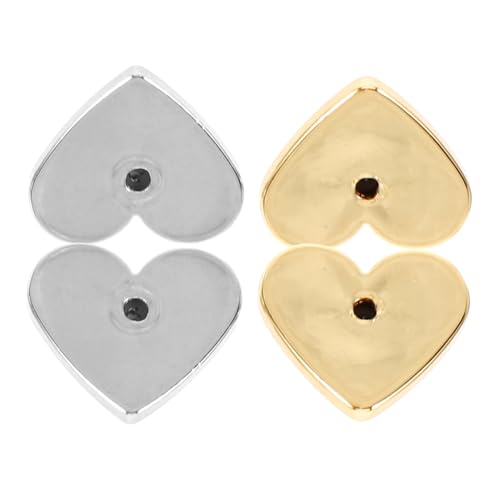 NUOBESTY 4 Stück Ohrstecker Verschlüsse Messing Sicherheits Ohrstecker für Diy Ohrringe Leicht und Praktisch für und Schmuckherstellung von NUOBESTY