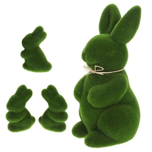 NUOBESTY 4 Stück Osterhasen-Dekorationen Beflocktes Hasen-Spielzeug Aus Kunstharz Flauschiges Kaninchen Grüner Pelziger Hase Für Frühling Ostern -Dekoration Partyzubehör NUOBESTY 4 Stück Osterhasen-Dekorationen Beflocktes Hasen-Spielzeug Aus Kunstharz Flauschiges Kaninchen Grüner Pelziger Hase Für Frühling Ostern -Dekoration Partyzubehör von NUOBESTY