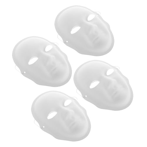 NUOBESTY 4 Stück Peking -Opernmaske Cosplay-Maske leere Maske zum Malen DIY -Maskenmaterial Halloween-DIY-Masken Maskerademaske selber machen dekorative Masken Papier Weiß von NUOBESTY