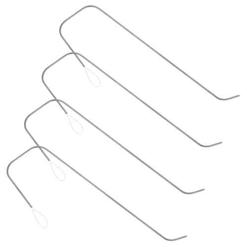NUOBESTY 4 Stück Perlennadel Gebogen Armband -helfer -werkzeug Perlennadeln Aus Metall Armbandwerkzeug Werkzeuge Zur Schmuckherstellung Gebogene Perlennadeln Perlenarmband-werkzeuge Silver von NUOBESTY