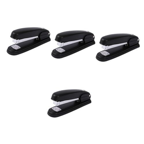 NUOBESTY 4 Stück Schwarzer Metall Bürotacker Heftklammern Leicht Ergonomisch Multifunktional für Lehrer Büro und Schreibtisch Zuverlässiger Handhefter Staplers For Desk Teacher Stapler NUOBESTY 4 Stück Schwarzer Metall Bürotacker Heftklammern Leicht Ergonomisch Multifunktional für Lehrer Büro und Schreibtisch Zuverlässiger Handhefter Staplers For Desk Teacher Stapler von NUOBESTY