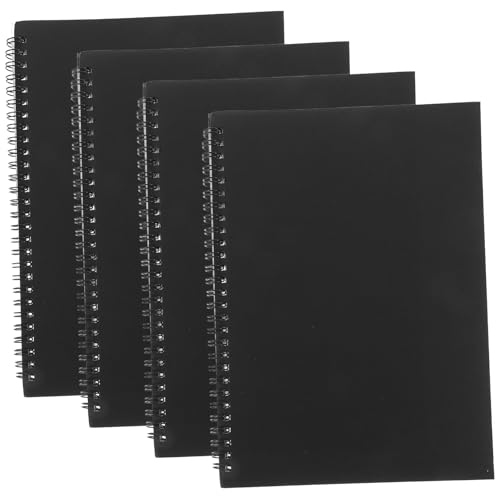 NUOBESTY 4 Stück Spiralnotizbuch Liniert Robustes für Schule Studium und Büro Notizbuch für Notizen Skizzen und von NUOBESTY