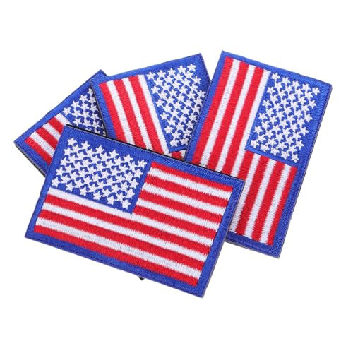 NUOBESTY 4 Stück Teiliges Amerikanische Flagge Aufnäher Bestickte Flagge Patches zum Aufbügeln Robuste Patriotische Abzeichen für Rucksäcke Hüte Jacken Hosen Einfache Anbringung NUOBESTY 4 Stück Teiliges Amerikanische Flagge Aufnäher Bestickte Flagge Patches zum Aufbügeln Robuste Patriotische Abzeichen für Rucksäcke Hüte Jacken Hosen Einfache Anbringung von NUOBESTY