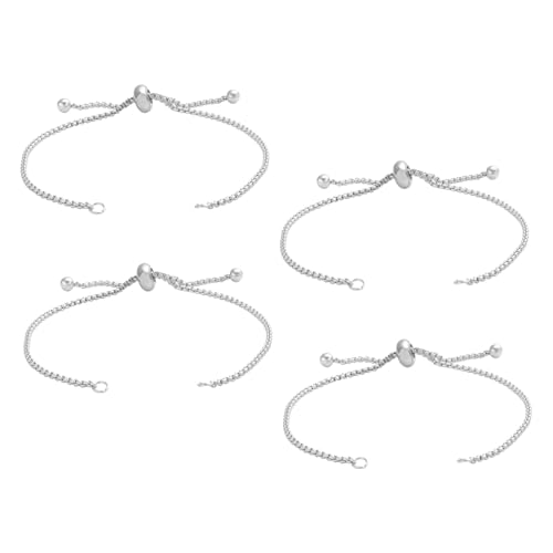 NUOBESTY 4 Stück Teiliges Armband Verlängerungskette Verstellbarer Schiebe-extender Für DIY Schmuckherstellung Einstellbare Slider Kette Für Armbänder Langlebig Einfach Installierbar NUOBESTY 4 Stück Teiliges Armband Verlängerungskette Verstellbarer Schiebe-extender Für DIY Schmuckherstellung Einstellbare Slider Kette Für Armbänder Langlebig Einfach Installierbar von NUOBESTY