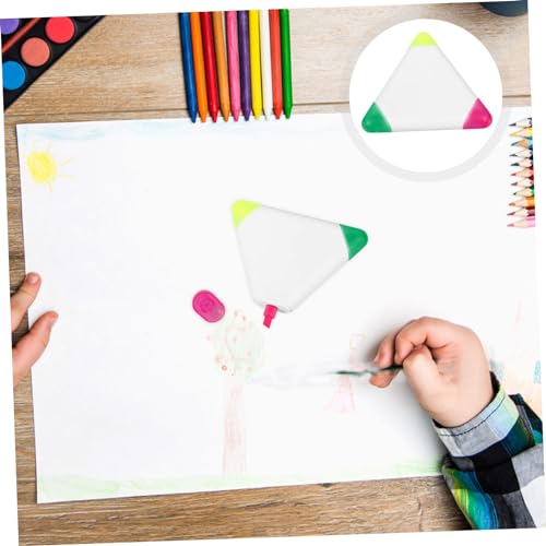 NUOBESTY 4 Stück Teiliges Dreieckiger Bunter Textmarker mit Leuchtenden Farben Multifunktionale Marker für Schule und Büro Leichte Kreative Graffiti Highlighter für Schüler und Erwachsene von NUOBESTY