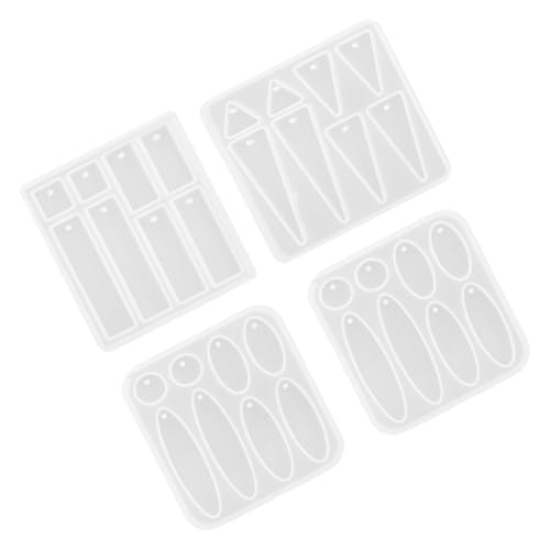 NUOBESTY 4 Stück Teiliges Geometrische Ohrringe Silikonformen Epoxidharz Gießformen für Schmuck Oval Dreieck Diy Bastelarbeiten und Anhänger NUOBESTY 4 Stück Teiliges Geometrische Ohrringe Silikonformen Epoxidharz Gießformen für Schmuck Oval Dreieck Diy Bastelarbeiten und Anhänger von NUOBESTY