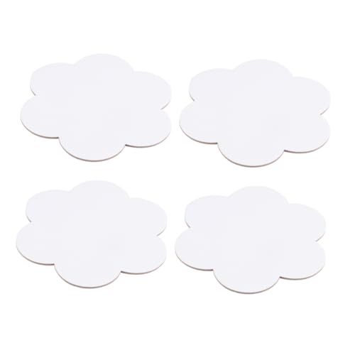 NUOBESTY 4 Stück Teiliges Leinwandplatten Baumwolle Blumenform Künstler Canvas für Anfänger Hobby und Kunstmaler Sichere Abgerundete Ecken von NUOBESTY
