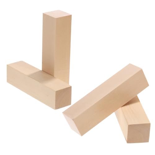 NUOBESTY 4 Stück Teiliges Lindenholz Schnitzblöcke Rechteckige Holzplatten für DIY Bastelarbeiten Malerei Gravur und Modellbau NUOBESTY 4 Stück Teiliges Lindenholz Schnitzblöcke Rechteckige Holzplatten für DIY Bastelarbeiten Malerei Gravur und Modellbau von NUOBESTY