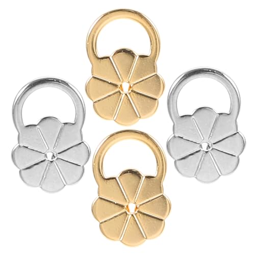 NUOBESTY 4 Stück Teiliges Metall Ohrrückenteile Sichere Ohrstecker Verschlüsse Stabiler Halt für Schwere Ohrringe für Diy Schmuck und Reparaturen Langlebig von NUOBESTY