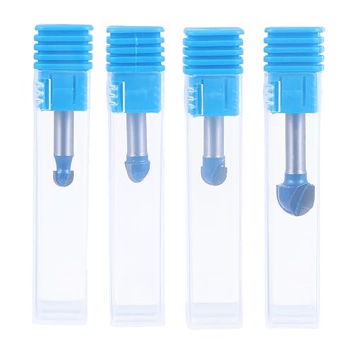 NUOBESTY 4 Stück Teiliges Schaft Rundfräser Bit Double Flute Bit Industrielegierung für Aluminiumverbundplatte Integrierte Wandfaltung Nut und Rundungsfräsarbeiten Langlebig und Effizient NUOBESTY 4 Stück Teiliges Schaft Rundfräser Bit Double Flute Bit Industrielegierung für Aluminiumverbundplatte Integrierte Wandfaltung Nut und Rundungsfräsarbeiten Langlebig und Effizient von NUOBESTY