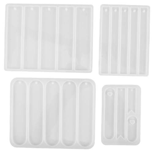 NUOBESTY 4 Stück Teiliges Silikon Gießform für Buchzeichen und Anhänger Diy Resin Moulds für Anfänger Vielseitige Formen für Kreative Projekte und Schmuckherstellung NUOBESTY 4 Stück Teiliges Silikon Gießform für Buchzeichen und Anhänger Diy Resin Moulds für Anfänger Vielseitige Formen für Kreative Projekte und Schmuckherstellung von NUOBESTY