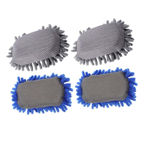 NUOBESTY 4 Stück Teiliges Whiteboard radiergummi Strapazierfähigem Chenille schwamm Waschbar Weich für Whiteboards Schwarze Tafeln und Glas als Schul Büro zubehör von NUOBESTY