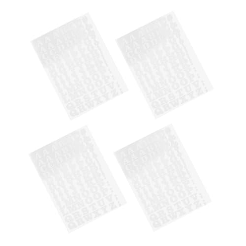 NUOBESTY 4 Stück Wärmeübertragungsfolie Buchstaben und für T Shirts Aufbügelbare Alphabet Aufkleber für Diy Stoffapplikationen zur Dekoration von Kleidung von NUOBESTY